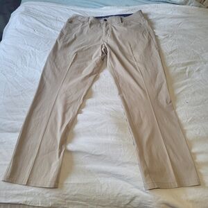 Johnnie-O Pants Men's 36x32 Beige Prep-Formance Straight Fit Chino Golf Preppy